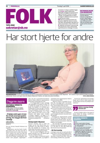 Artikkel i Sandefjords Blad